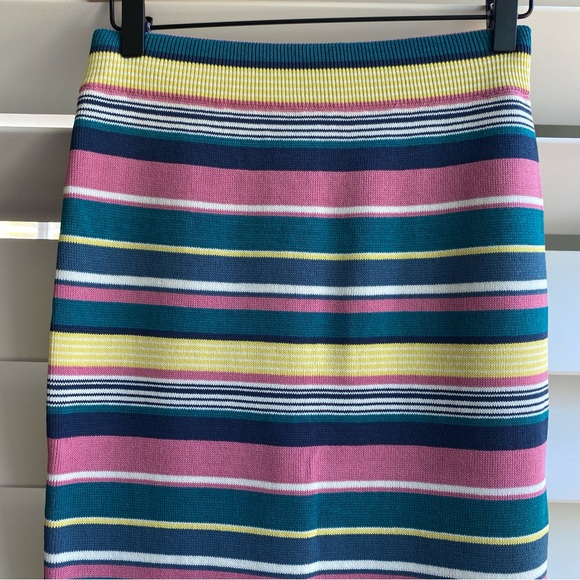 NWT Anthropologie Maeve skirt“Lana” multicolored striped knit midi skirt sz sm - Picture 2 of 14